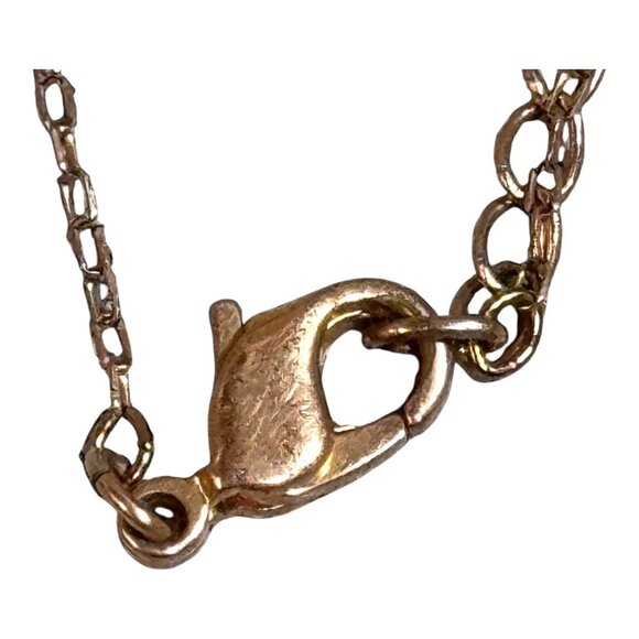 Swarovski Gold Toned Chain Necklace Square Cut Rose Gold CZ Pendant 5510698 - Picture 7 of 9